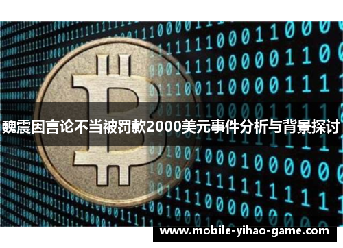 魏震因言论不当被罚款2000美元事件分析与背景探讨