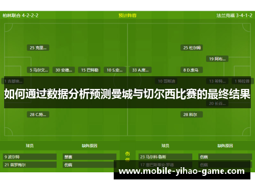 如何通过数据分析预测曼城与切尔西比赛的最终结果